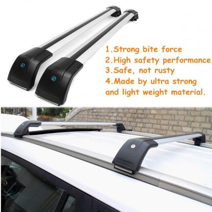 Universal Car Top Crossbars for Vehicle With Flush Rails 2