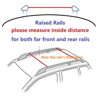 Universal Aerodynamic Medium Duty Car Top Crossbars for Vehicle With Raised Rails (Stick Out ) 11