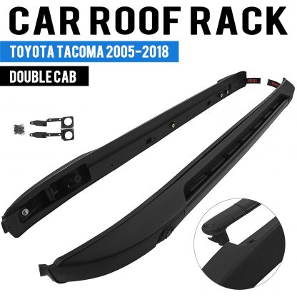 Special Cross Bar For 2005-2023 Toyota Tacoma Double Cab OE Style Roof Rack Set (Black) 5
