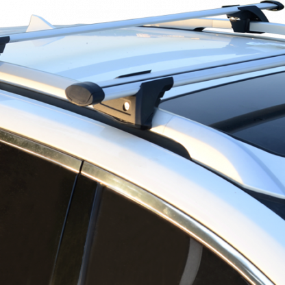 Universal Aerodynamic Medium Duty Car Top Crossbars for Vehicle With Raised Rails (Stick Out ) 1