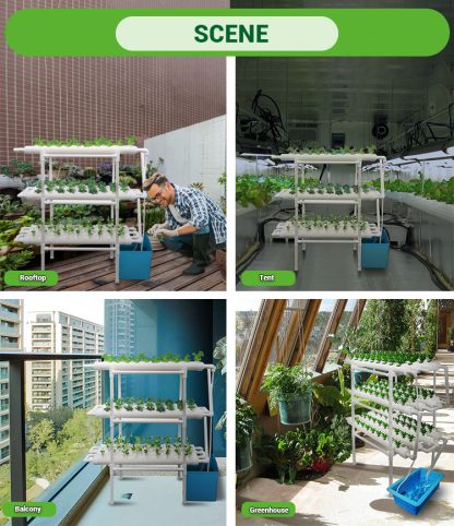 Full Set Hydroponic Growing System 108 Plant Sites 11